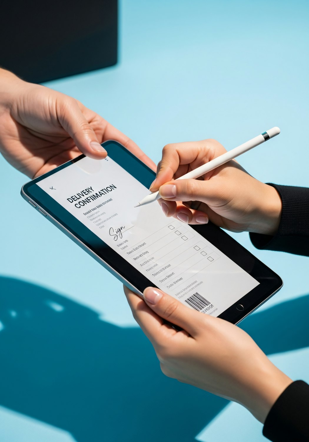 A person engages with news content on a digital tablet, reflecting the global shift towards online media consumption.