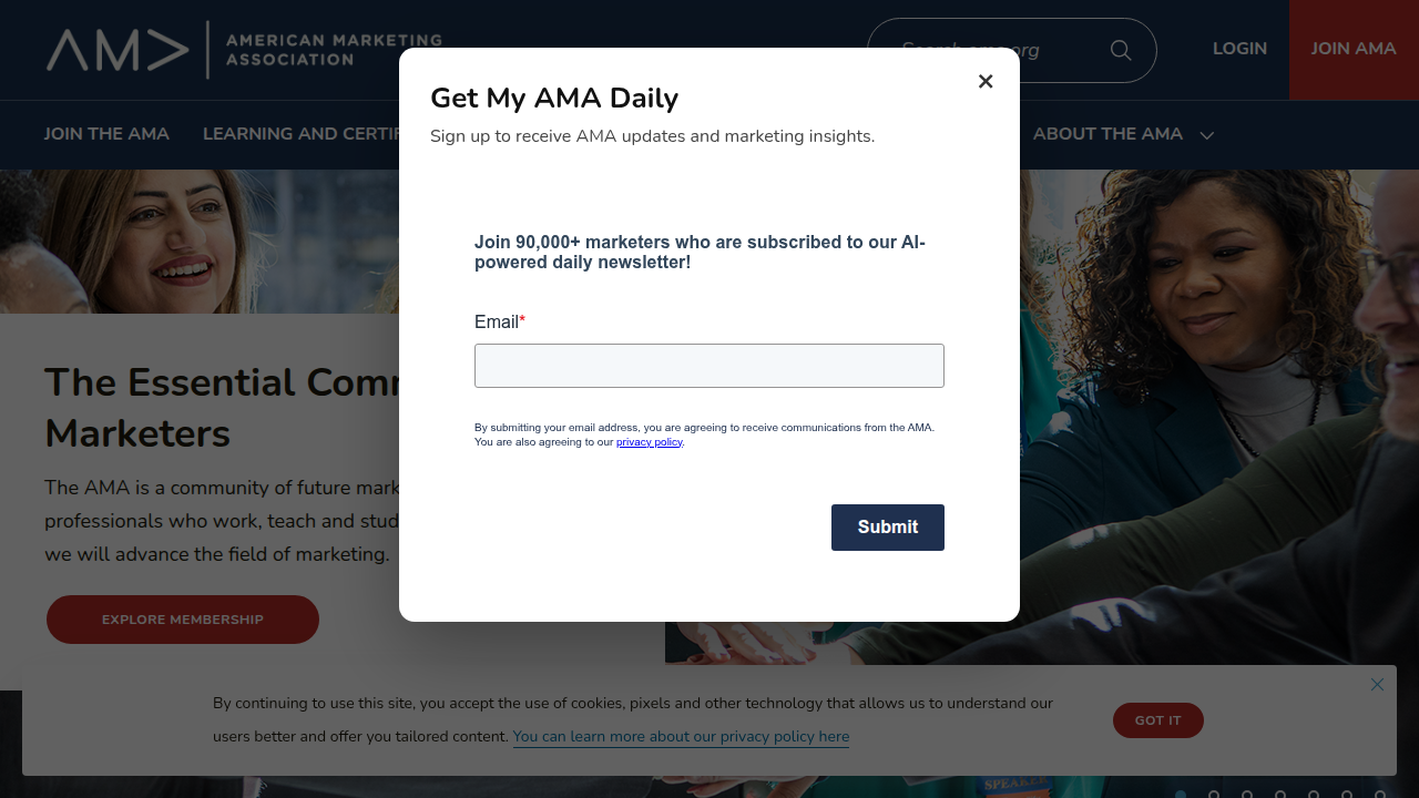 The American Marketing Association (AMA) defines marketing as the process of creating, communicating, delivering, and exchanging offerings with value.