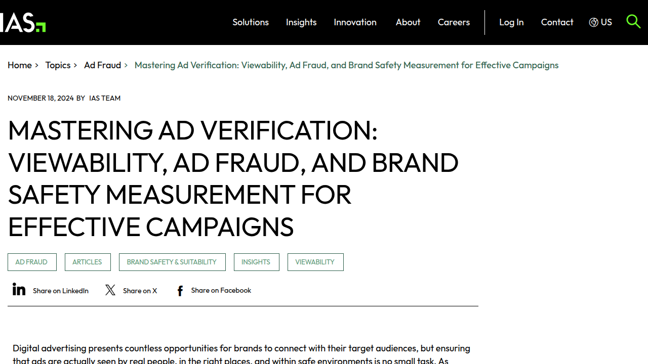 A look at Integral Ad Science's platform, a leading tool for ad verification and brand safety.