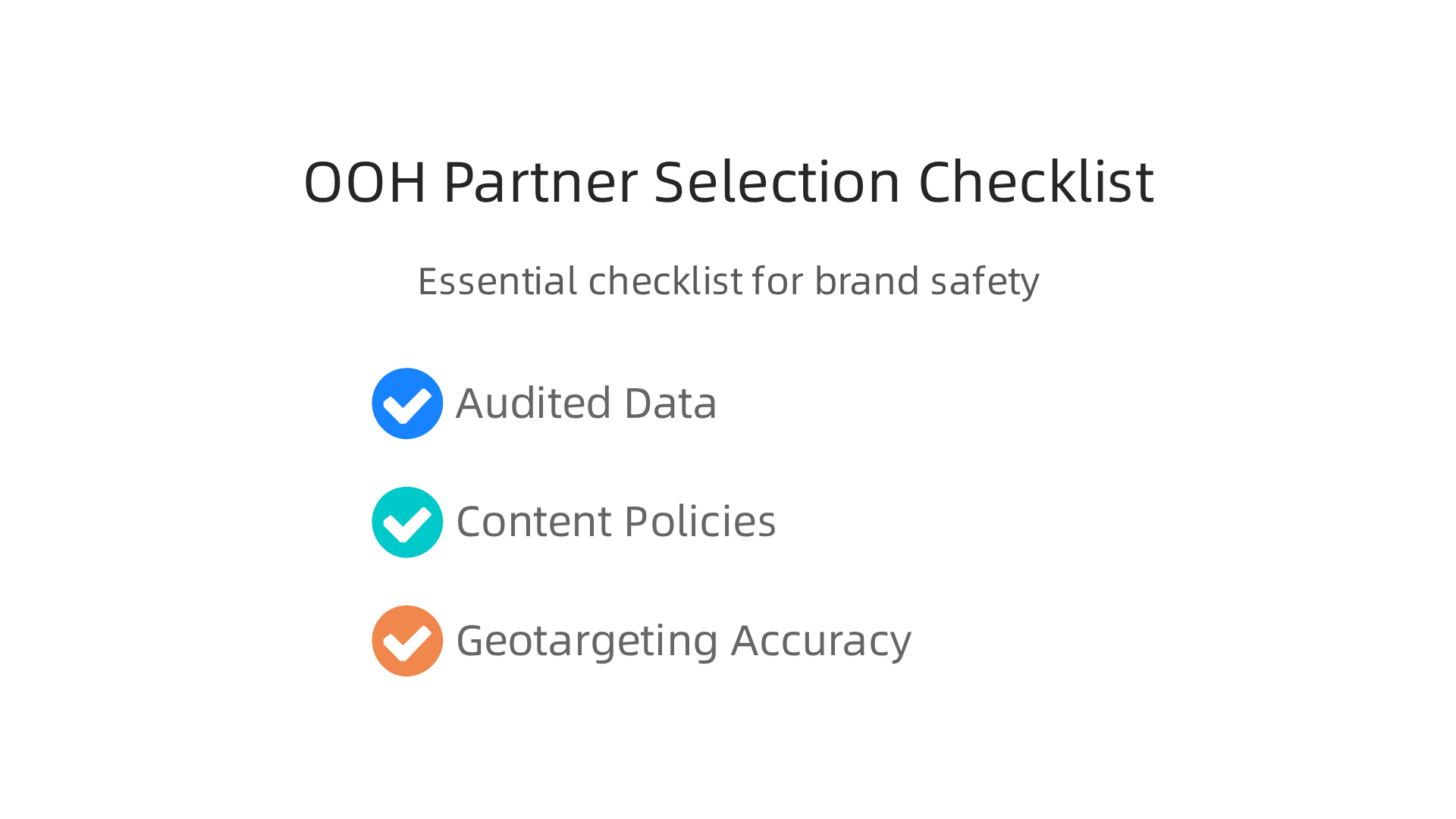 Essential checklist for vetting and selecting reliable out-of-home advertising partners to ensure brand safety.