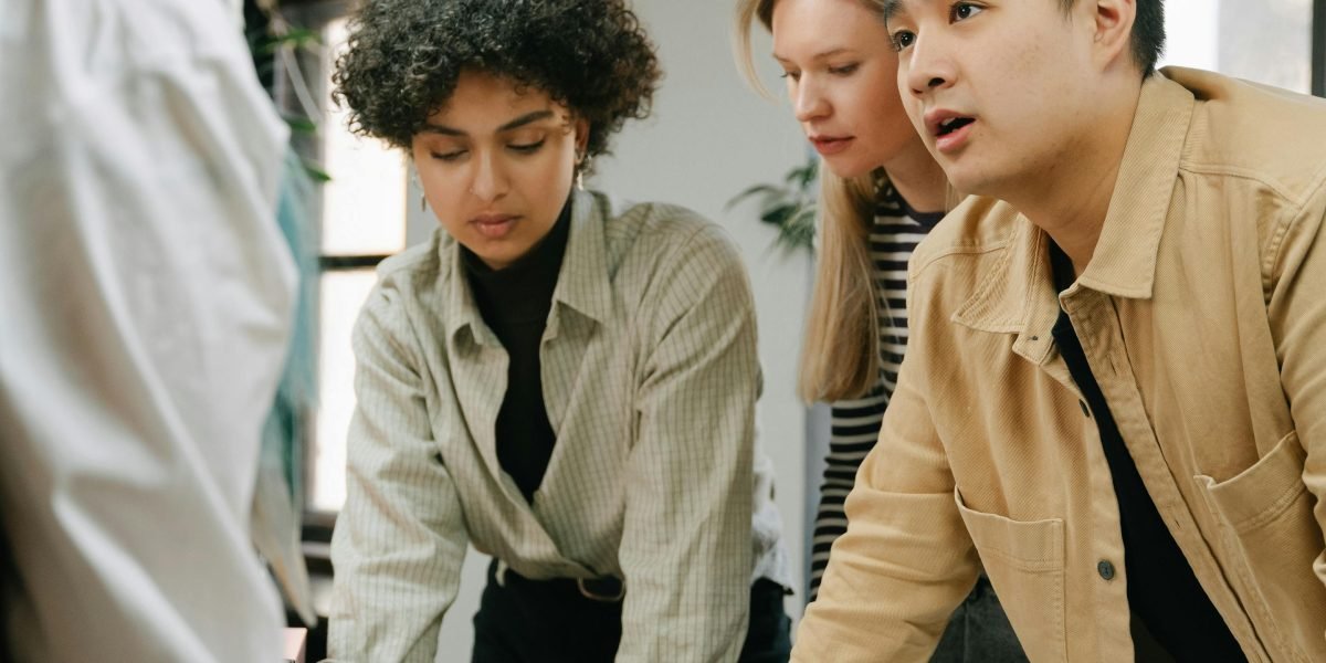 A marketing team collaborates to devise a confident strategy for navigating complex advertising landscapes.