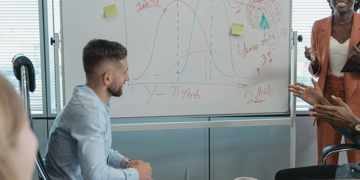 A team collaborating to build a robust media selection framework, prioritizing credibility in their marketing strategy.