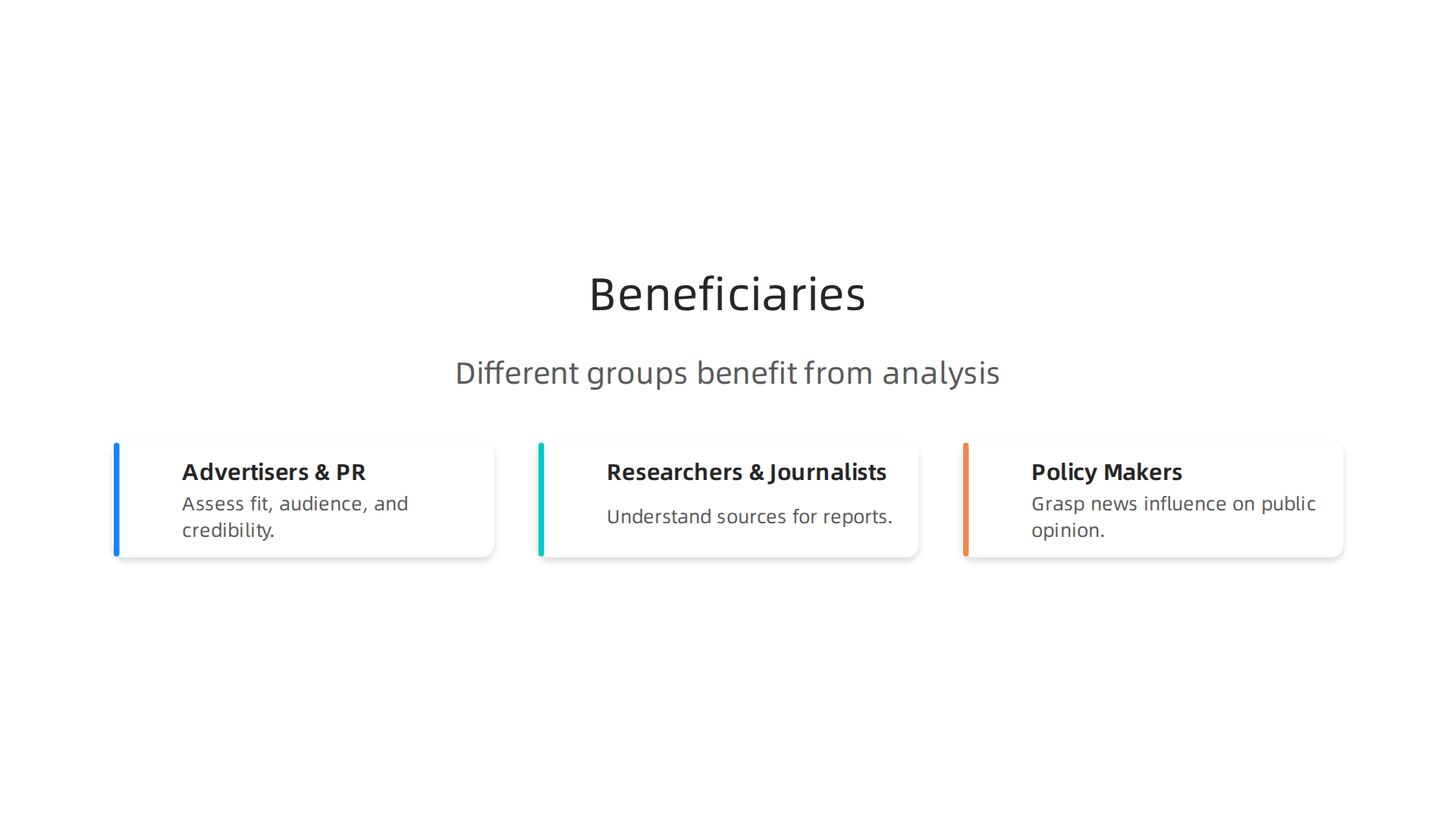 Different groups benefit from understanding local newspaper dynamics, from advertisers to policymakers.