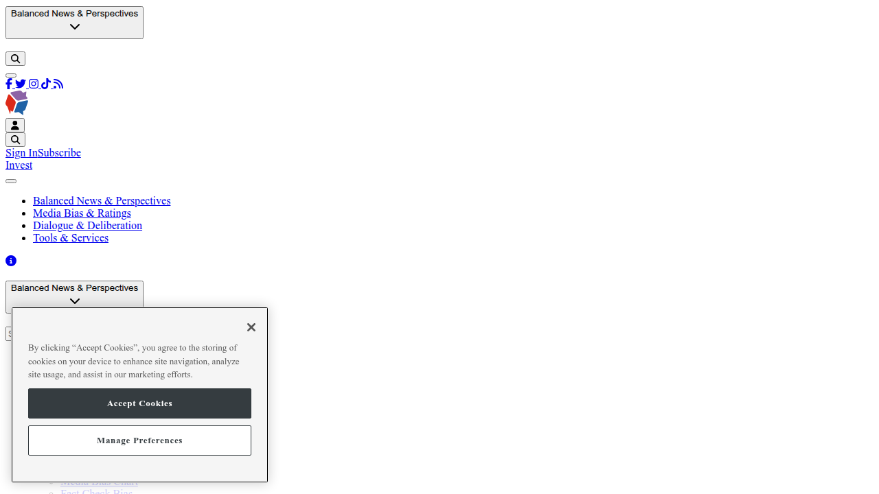 Screenshot of the AllSides website, showcasing their media bias rating system for various news sources.