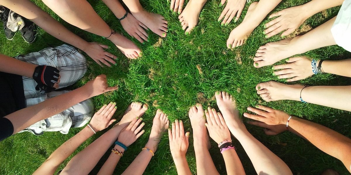 A team collaborating to create authentic and trustworthy content, emphasizing human effort and transparency.