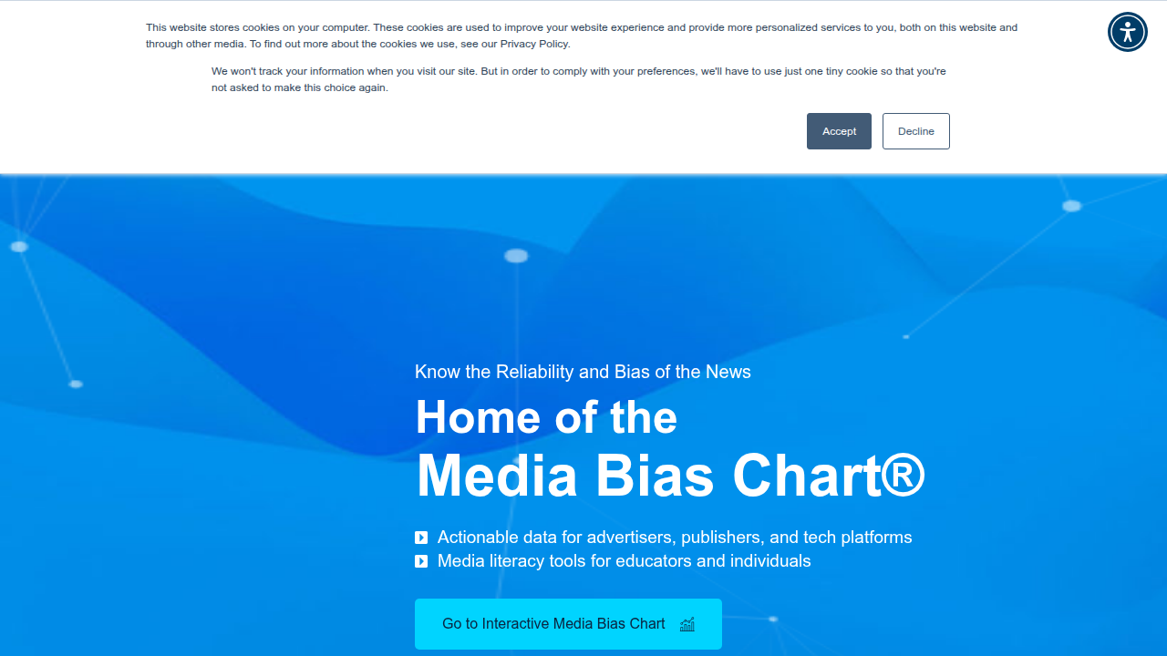 See how Ad Fontes Media visually rates news sources for reliability and political bias, aiding in critical media consumption.