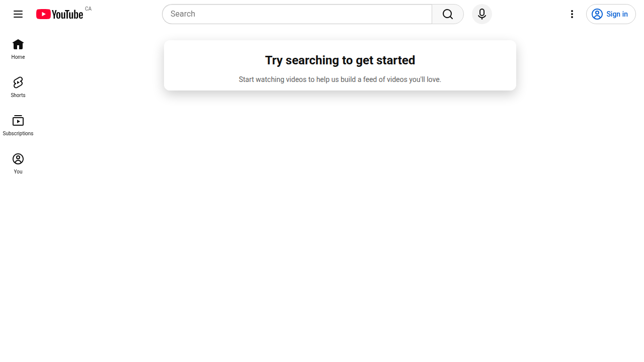 A screenshot of the YouTube homepage, representing a source for video tutorials on Outlook.